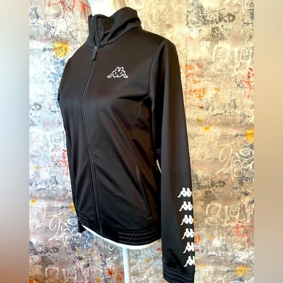 KAPPA Zip Up Black Jacket Size Small - Picture 2 of 10